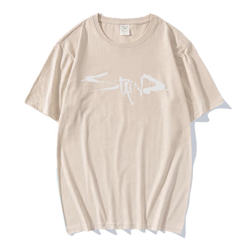 STAIND Logo Graphic Printing Tshirts Short Sleeve Cotton Male T-shirt Unisex Streetwear Heavy Mental Fashion Mens Tees O-neck