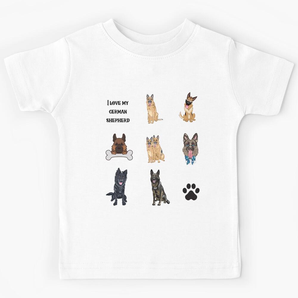 german shepherd funny quote cartoon german shepherd Kids T-Shirt 110