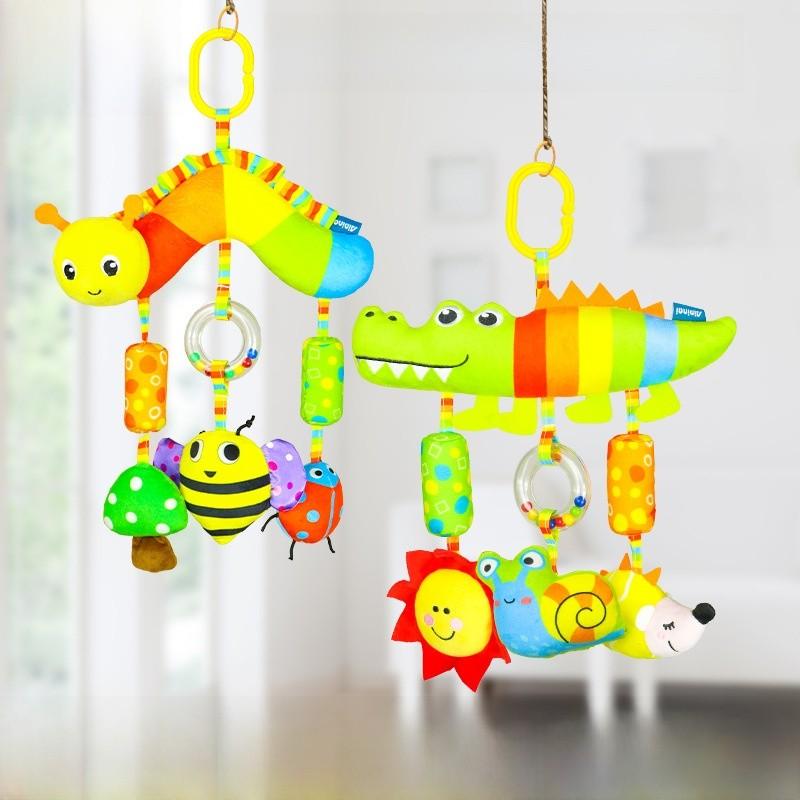 Baby Colorful Animal Car Hanging Toy Plush Rattle For Newborns And Infants