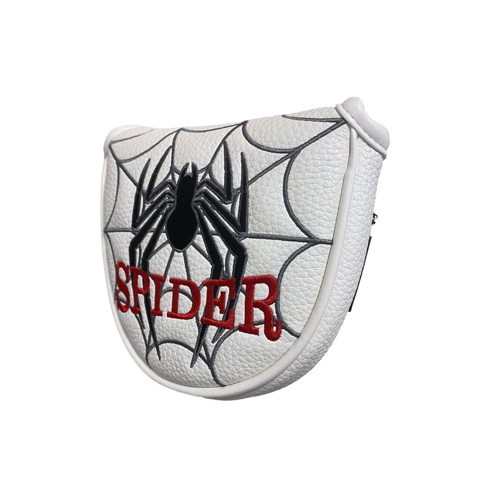 Kryt hlavy golfové hole kryt putteru s kroužkem na klíče pro putter typu pin mallet Cameron spider Kompatibilní s magnetickým uzávěrem Odyssey spider (pro paličku červený)