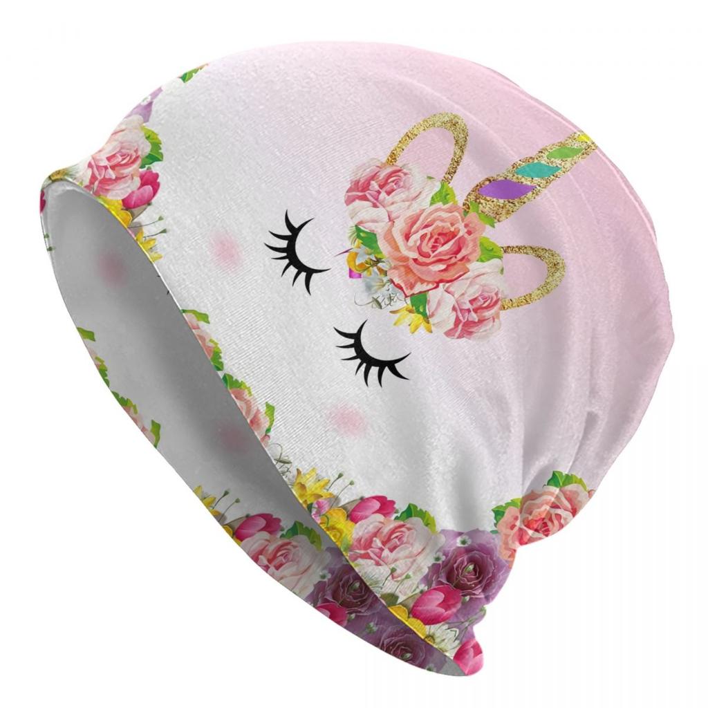 Sleeping Baby Rainbow Unicorn Skullies Beanies Caps For Unisex Women Unisex Fashion Winter Warm Knitting Hat Adult Bonnet Hats