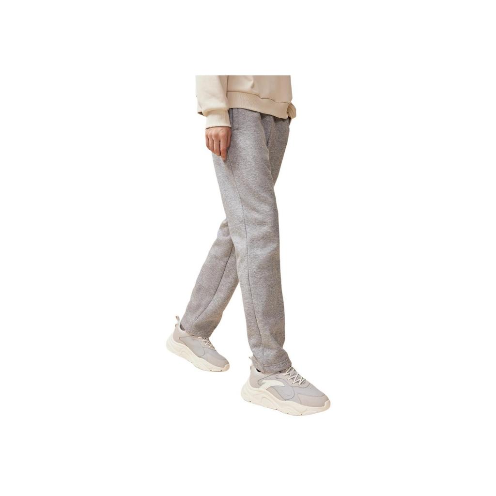 Anta Loose Logo Embroidered Cuff Casual Straight Leg Sports Pants Men Bottoms Gray 952231350-2