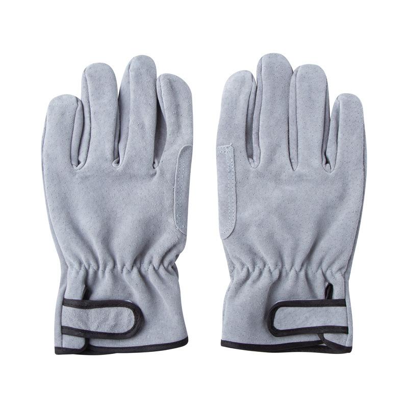 Short Electric Welding Gloves Palms  Tiger Mouth  Thickened Wear Resistant Welding  Pig Skin  Heat Insulation  Worker Protection Work  Labor Insurance