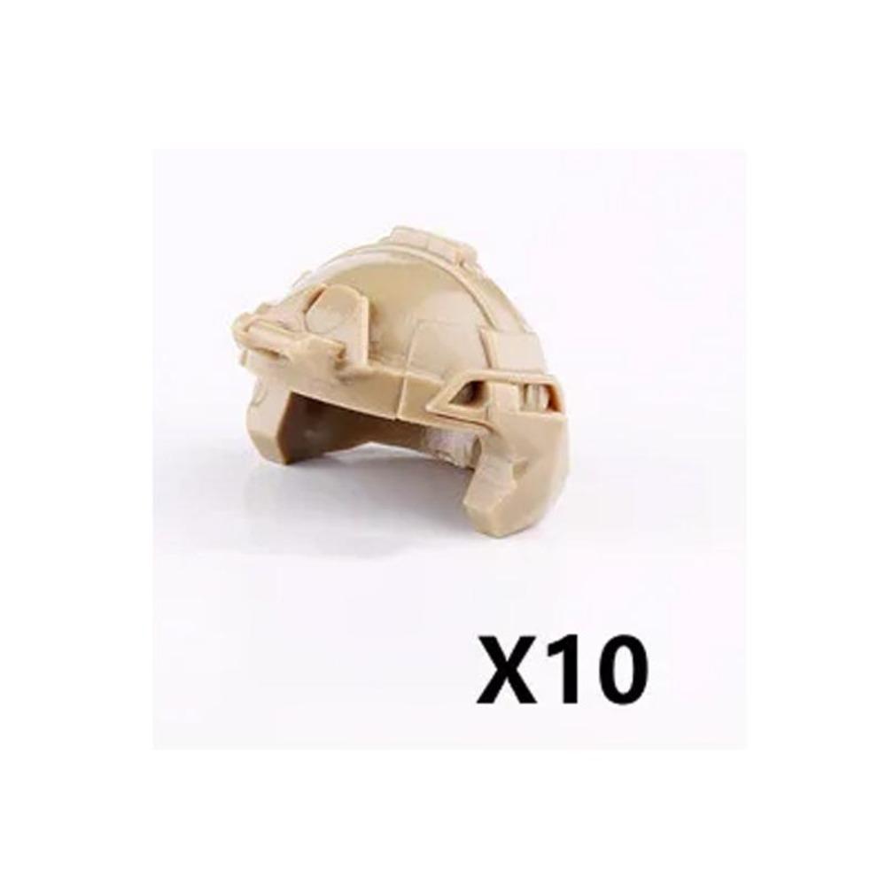 MOC WWII Military Building Blocks Accessories Figure Soldier Ninja Helmet Toy Hat Mini Brick Scarf Mask Knee Pads Gift Toys X027