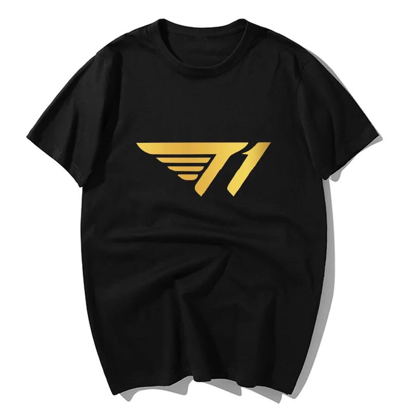 Alliance Game SKT T1 Team Uniform Faker Neues Herren- und Damen Skt1 Peripherie Kurzärmeliges Lockeres Baumwoll-T-Shirt Grafik-T-Shirts