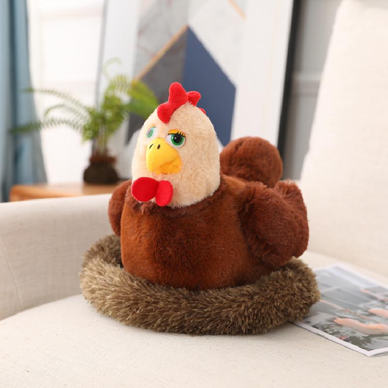 35CM Stuffed Chicken Doll Plush Toys Pretend Kid's Early Education Home Decoration Christmas Birthday Gifts