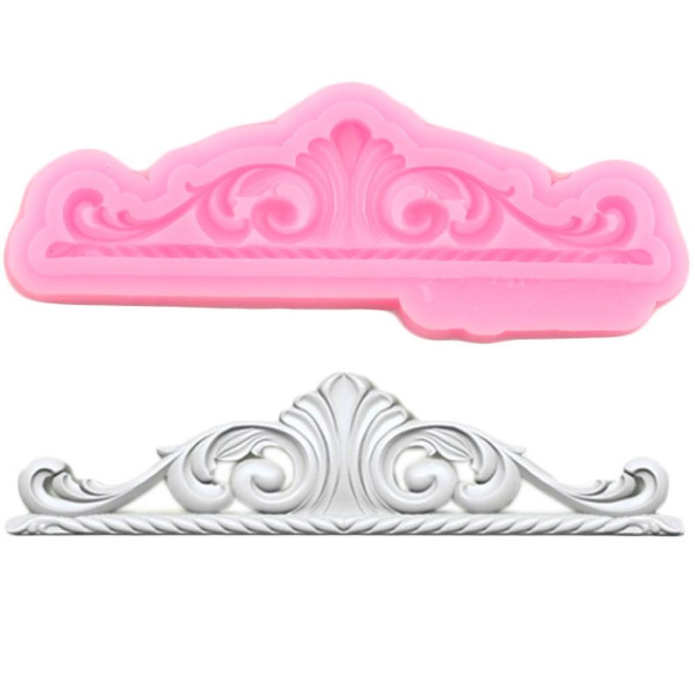 Moule en silicone en relief de fleurs pour décoration de gâteaux, bordures de gâteaux, moules à fondant, outils de décoration de gâteaux, moules à pâte à modeler au chocolat et à la pâte polymère