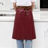Faux Leather Half Apron for Men Women Waterproof Oil Resistant Cooking Apron with Adjustable Waist Strap Kitchen Fashion Accessory