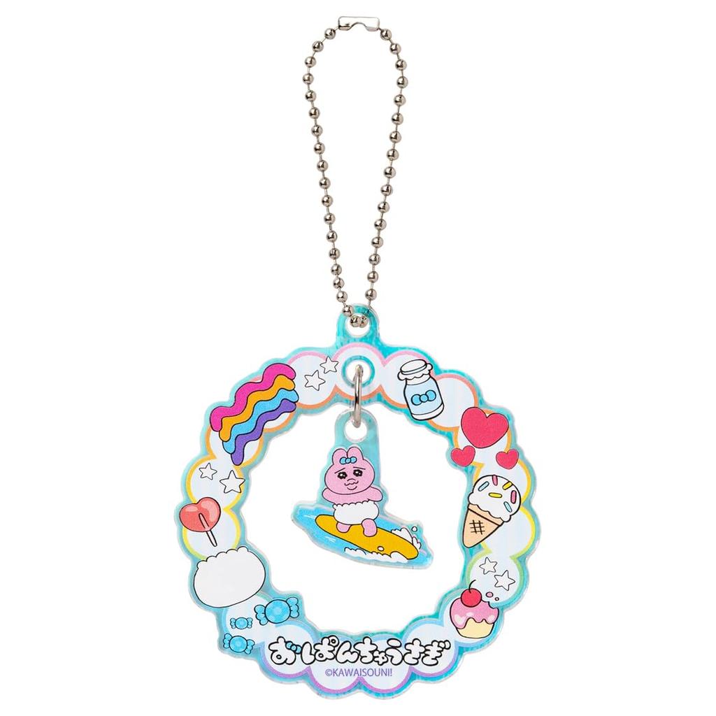 Takara Tomy Arts Panties Rabbit Swinging Acrylic Keychain Panties Rabbit (TAKARATOMY A.R.T.S) (Surfing)