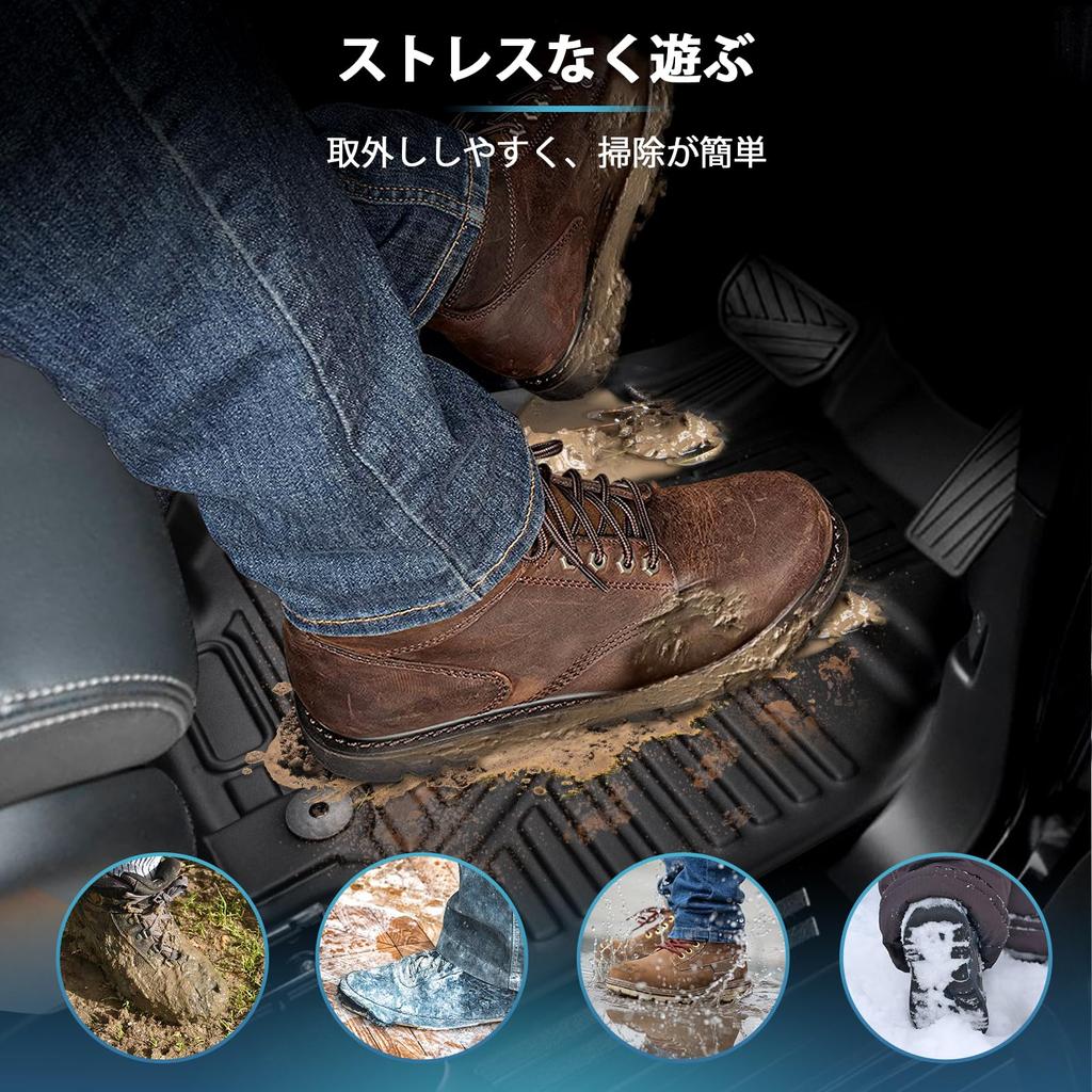 New Suzuki Custom Floor Custom 3D Car Waterproof TPE Protective Interior Custom Interior Easy Set of 4 Custom Floor Spacia/Spacia MK54S/MK94S Mats,