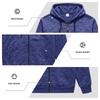 Men Heather Full Zip Hoodie Jacket, Drawstring Hood Long Sleeve Sweatshirt With Multi Arm Cargo Pockets Casual Outdoor Zip Up Hooded Coat