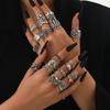 23Pcs Vintage Punk Skull Snake Rings Set Gothic Animal Claw Skeleton Hip Hop Rock Party Gift Jewelry For Women Men