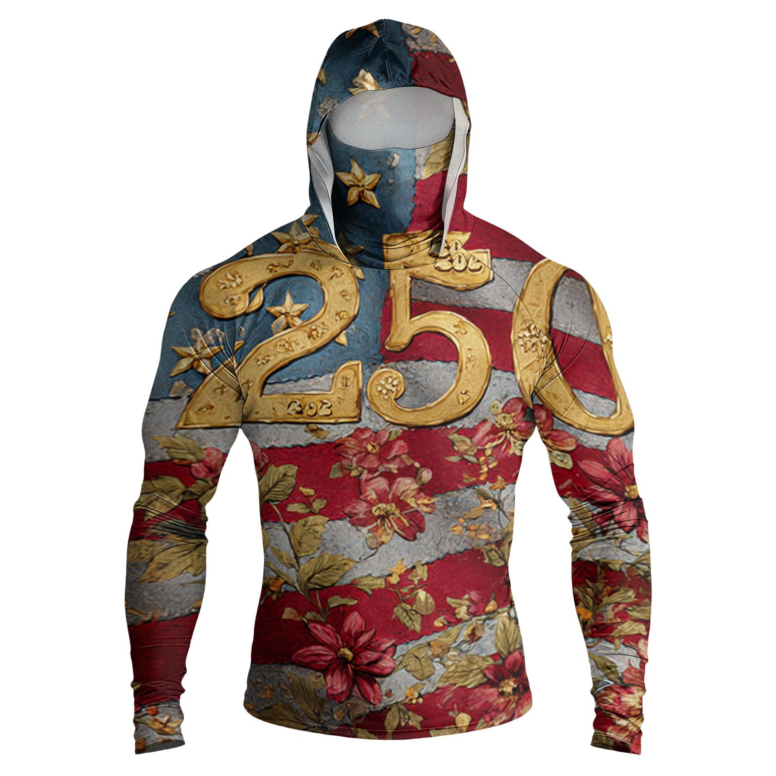 

Men s Casual Raglan Sleeve Hooded Long Sleeve Sun Protection Shirt with Graphic Print Lightweight Breathable Fabric for Outdoor Activities XXL