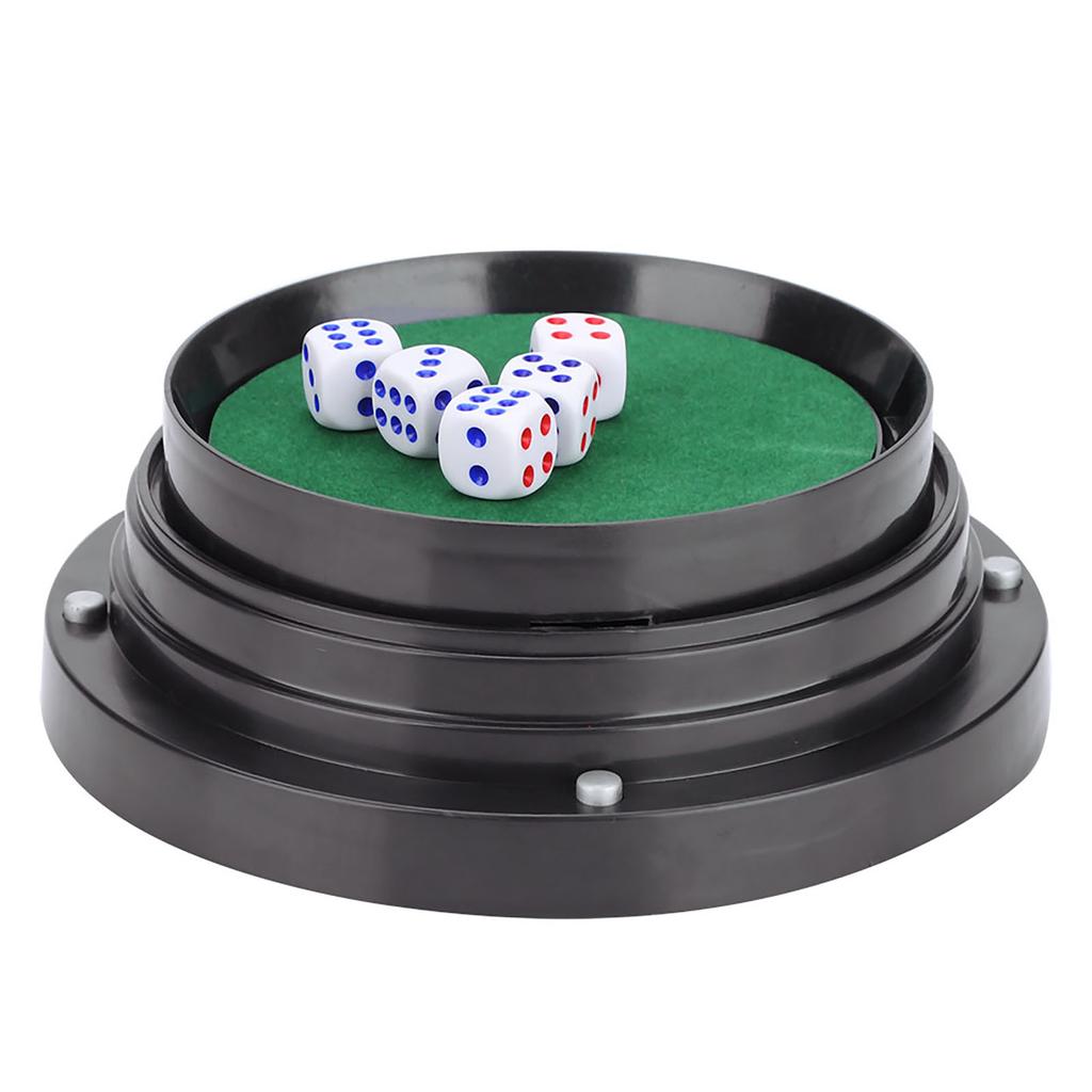 KTV Pub Bar Transparent Plastic Cover Automatic Dice Roller Cup Anti Trap Black