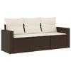 VidaXL Garden Lounge Set with Cushions 3 Pcs, Sofas with Adjustable Feet, Outdoor Furniture Set Patio Terrace, 3251000