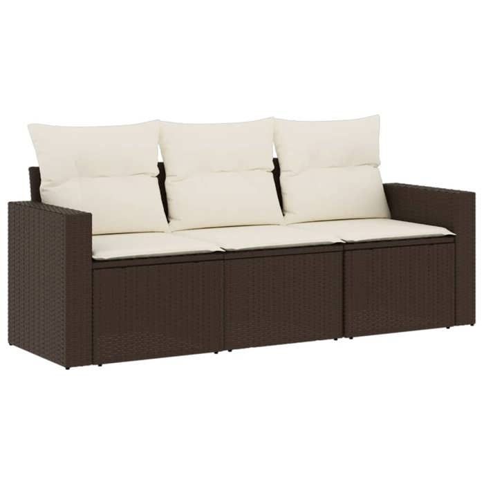 VidaXL Garden Lounge Set with Cushions 3 Pcs, Sofas with Adjustable Feet, Outdoor Furniture Set Patio Terrace, 3251000