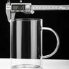 High-borosilicate Glass Tea Cup Fall Resistant Transparency Mug with Lid -20℃~150℃ Resistant Coffee and Beer Cup
