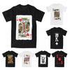 Kungen av Hjärter Spader Ruter Klöver Spelkort Poker Unisexs T-shirt Nyhetstoppar T-shirts 100% Bomull Stora Storlekar Kläder