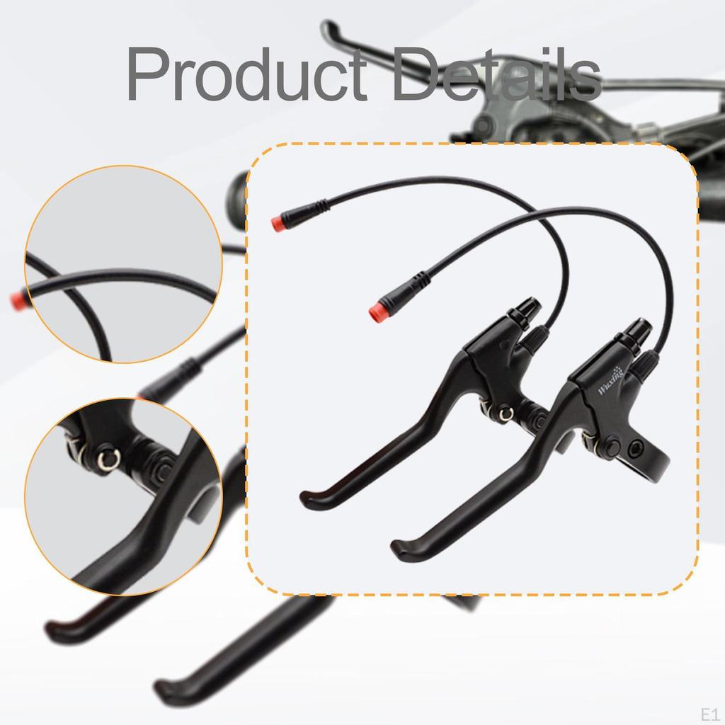 2x Bike Hand Brake Lever Black for Most Bicycles, Road Bikes, Mountain Bikes Spare Parts Handlebar