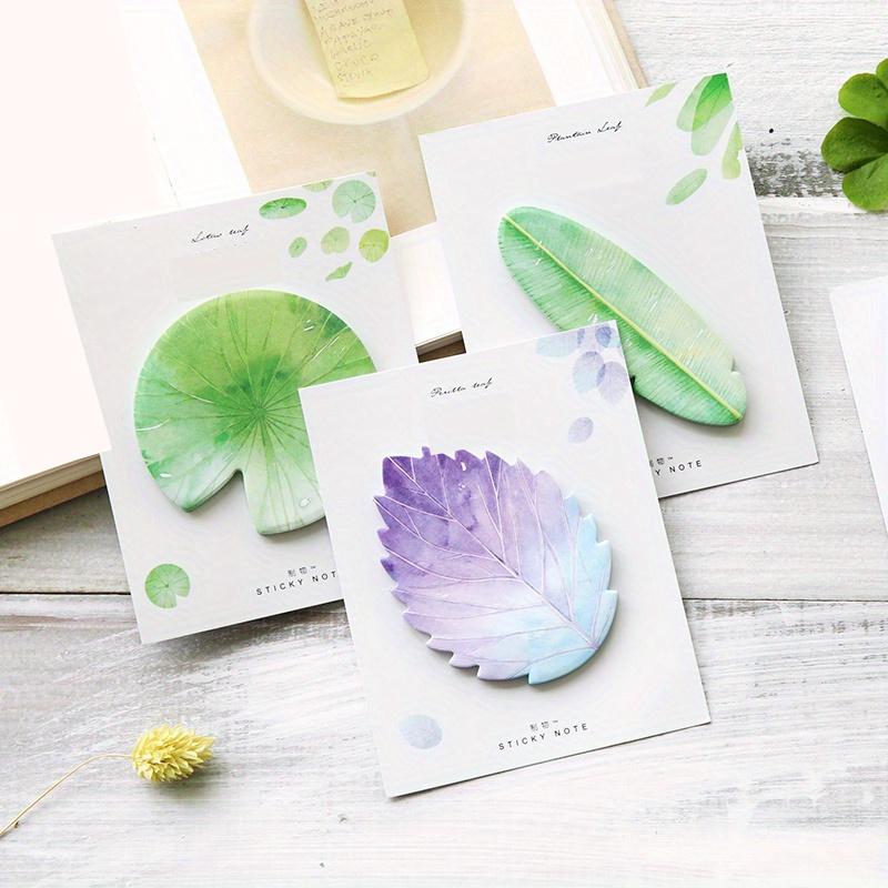 Various Leaves Collection Self-Adhesive N Times Memo Pad Sticky Notes Bookmark Stationery Office School Supplies
