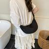 Casual simple dumpling bag nylon canvas bag female messenger bag versatile breast bag lightweight underarm bag