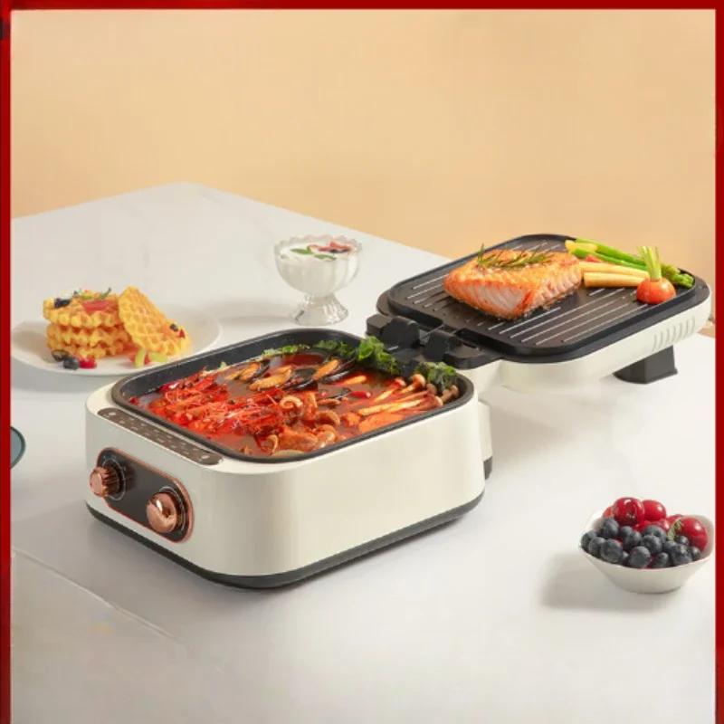 220V Household Double-sided Heating Timed Multifunctional Frying And Baking Machine Non Stick Pot Suspended Heating