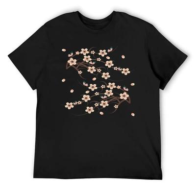 Cherry Blossom with Butterflieswatercolor fashionDesigns T-Shirt for a Boy Rapper Graphic Tees Custom T-shirts Sweat Shirts, Men