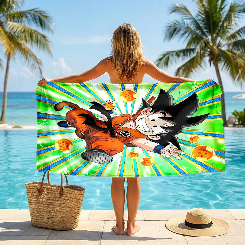 Goku Fashion Beach Towel: Ideal for Summer Adventures Soft, Absorbent and Quick Drying Suitable for Swimming and Bathing
