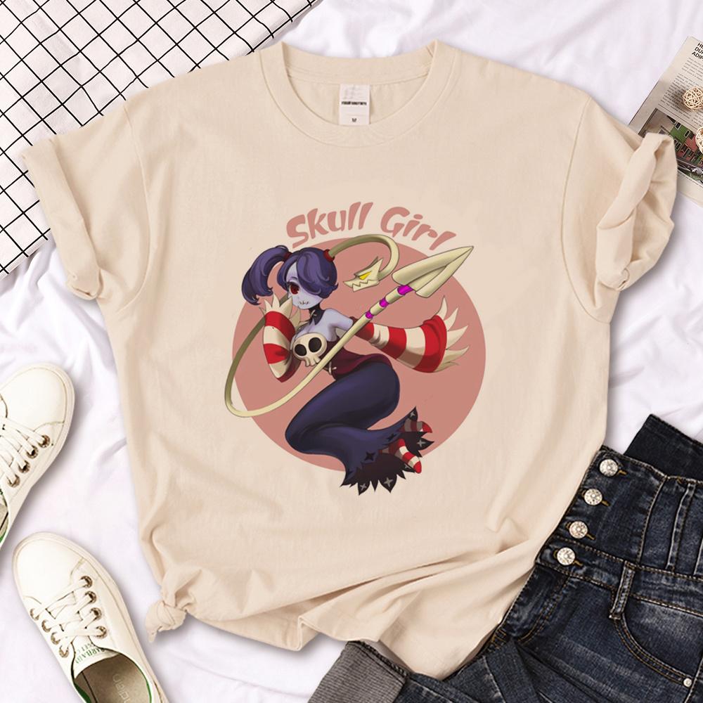 

Skullgirls t-shirts men anime tshirt boy streetwear y2k comic clothing S