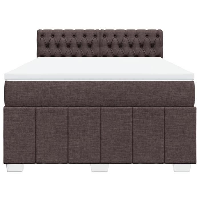 Maison Exclusive - Sommier à lattes de lit avec matelas Marron foncé 140x200 cm