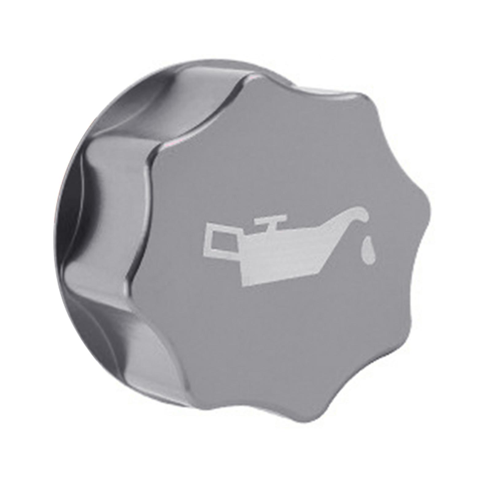 

Универсальные алюминиевые крышки для автомобильного масла, устойчивые к коррозии, крышки для заливной горловины моторного масла, простые в установке, стильные крышки для топливных баков серебряный