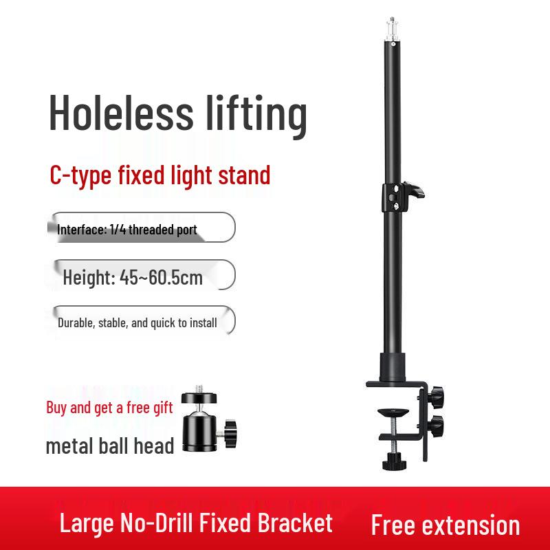 Photography Light Stand & Phone Holder for Desktop, Live Streaming, and Short Videos