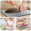 Cutting Board Double Sided Chopping Board Stainless Steel Cutting Board with Juice Groove Wheat Straw PP Chopping Board