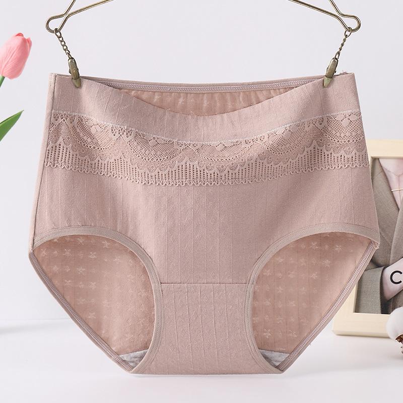 Big Size Female Spring and Autumn Cotton High Waist Comfortable Loose Briefs