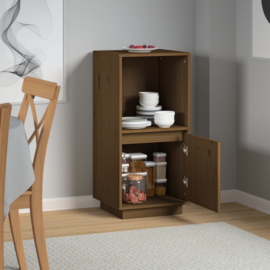 Sideboard Honey Brown 38 x 35 x 80 cm Solid Pine Wood