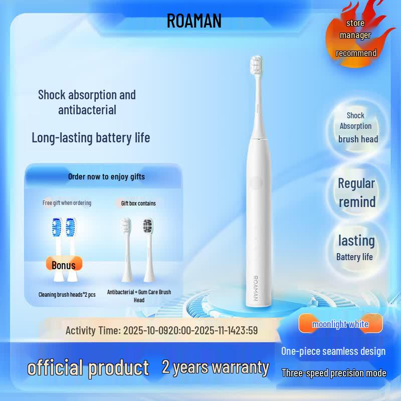 ROAMAN Sonic Electric Toothbrush T10X-H-P01 CN Plug (adapter Included)