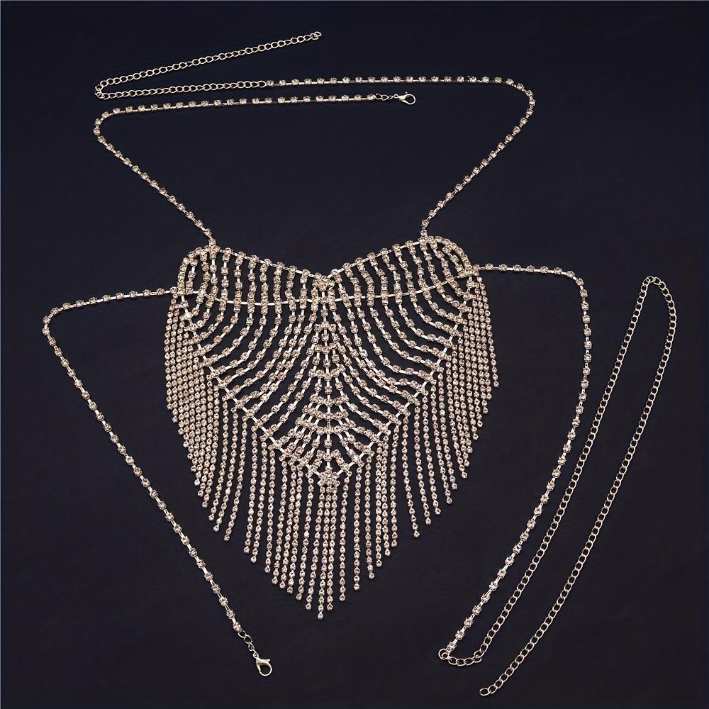 Men's Shiny Rhinestone Sexy Body Chain