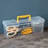 Portable Transparent Hardware Tool Box Multifuntional Empty Toolbox Plastic Parts Box Tool Organizer Household Tool Storage Box