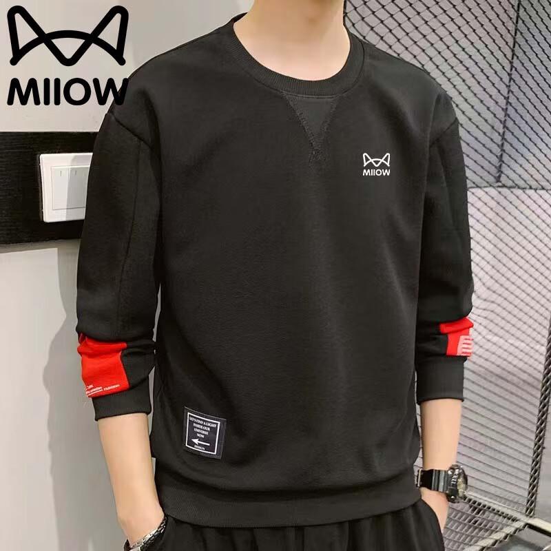 Mao Ren Men's Casual Crew Neck Long Sleeve T-Shirt