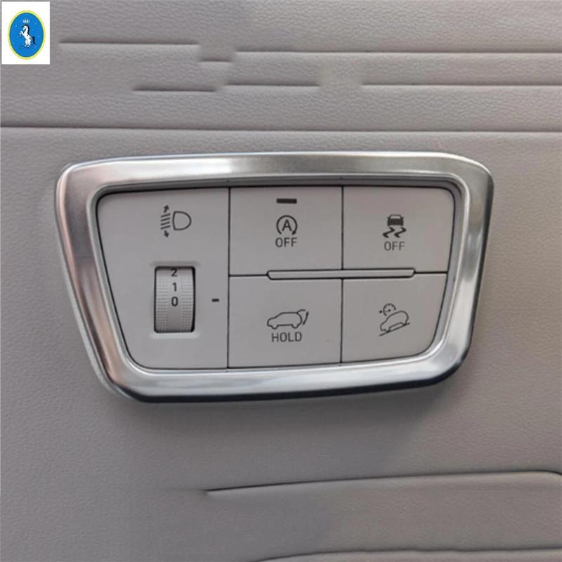 Stříbrný kryt schránky na rukavice s flitry / Kryt spínače světlometů / Kryt vnitřního madla dveří Příslušenství pro Hyundai Tucson NX4 -