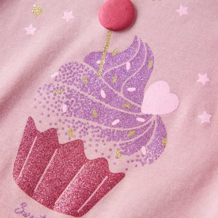 Children's Long-sleeved T-shirt with Ice Cream Print 2 Colors and 5 Sizes Available