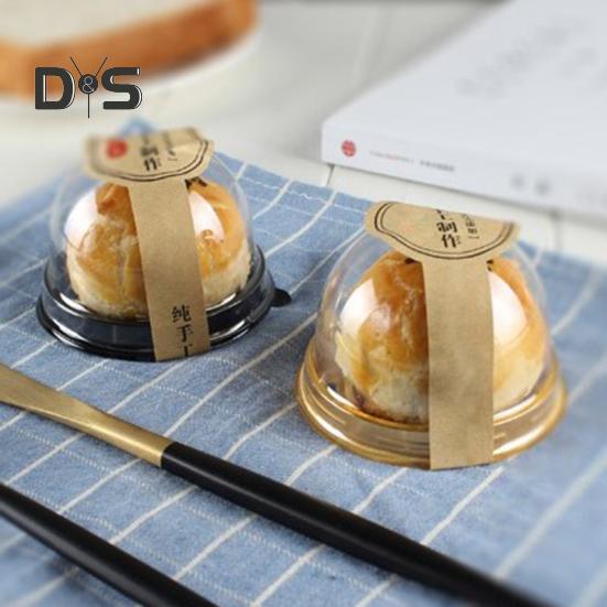 Super Wind 50Pcs Cupcake Container Disposable Food Grade Plastic Single Compartment Cupcake Carrier Holder Box for Wedding