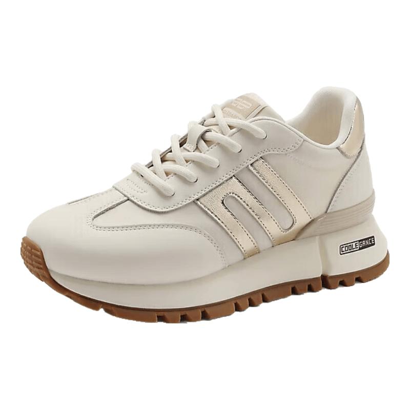 Belle Zhou Yutong Style Little Golden Sweet Height-Increasing Casual Sneakers A8D1DCM5 36