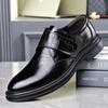 Leather Shoes Men's New Spring and Autumn Breathable Business Casual Shoes Soft Sole Non-slip Fashion Work Shoes