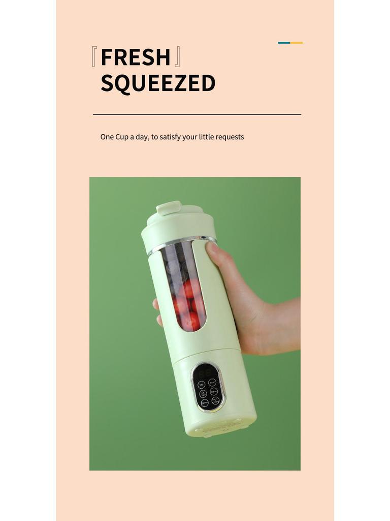 Portable Rechargeable Juicer Cup: Multifunctional, Small, Ice-Crushing for Home Use