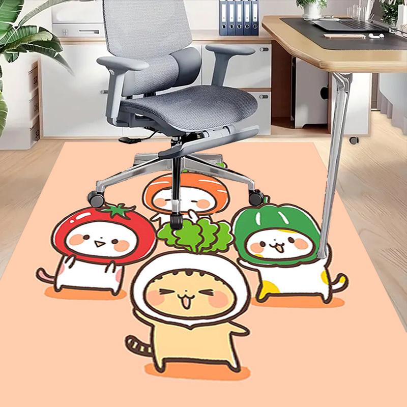 1PC Vegetable Cat Non-Slip Floor Carpet, Suitable for Office, Bedroomand Playrooms. It Can Also Be Used As a Sofa Footrest cover-T23