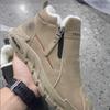 Men Winter Snow Boots, Simple and Fashionable In Solid Colors of Gray,  Pull-On Design for Easy Wear,  Lined for Warmth and Comfort