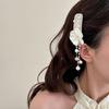 Vintage Bling Crystal Hairpins Elegant Chinese Style Side Clip Pearl Tassel Barrettes  Women