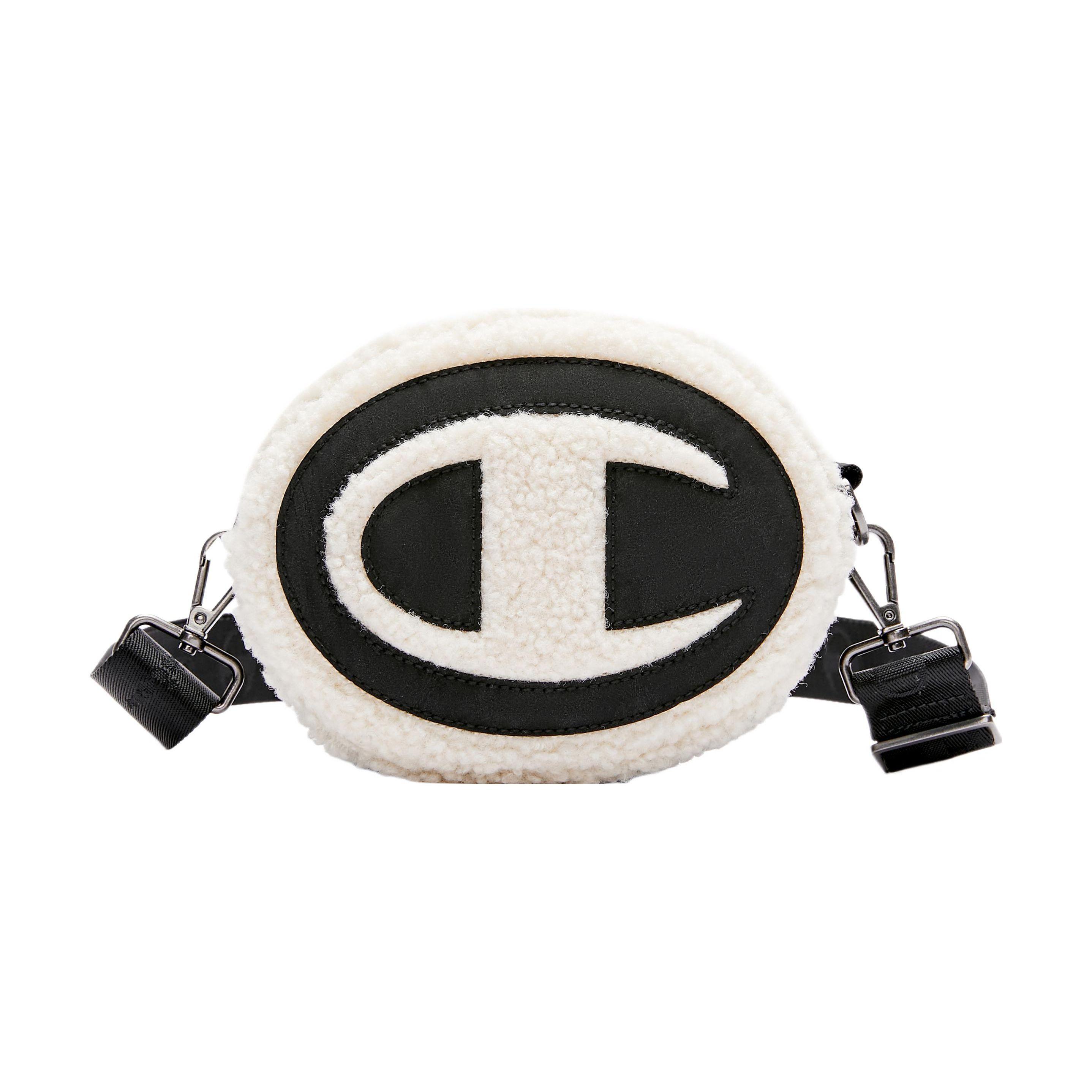 

Champion FW23 Furry Series Cute Big C-Logo Color Block Fabric Round Bag Unisex Shoulder Bag U3DACPU23 Black