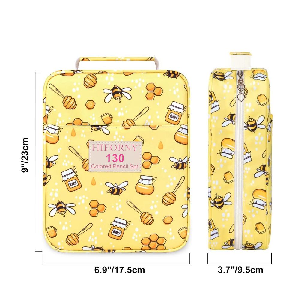 HIFORNY 130 Colored Pencil Set for Adult Coloring Books 120 Colors with 3 Color Mechanical and Colorless Blending – Sketchbooks, 0.5mm Pencils,